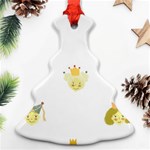 Cute Delicate Seamless Pattern With Little Princesses In Scandinavian Style With Texture Of Natural Christmas Tree Ornament (Two Sides) Back