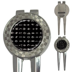 Electrical Symbols Callgraphy Short Run Inverted 3-in-1 Golf Divots by WetdryvacsLair