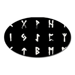 Elder Futhark Rune Set Collected Inverted Oval Magnet by WetdryvacsLair
