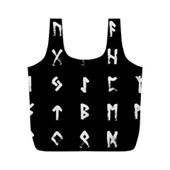 Elder Futhark Rune Set Collected Inverted Full Print Recycle Bag (m) by WetdryvacsLair