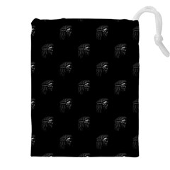 Arfican Head Sculpture Motif Print Pattern Drawstring Pouch (5xl) by dflcprintsclothing