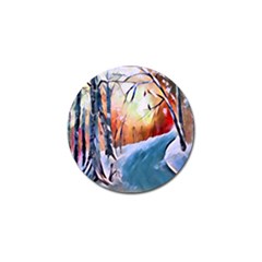 Paysage D hiver Golf Ball Marker (10 Pack) by sfbijiart