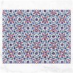 Blue Tile Pattern Rectangular Jigsaw Puzzl Front