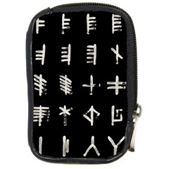 Ogham Rune Set Complete Inverted Compact Camera Leather Case by WetdryvacsLair