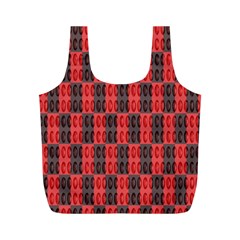 Rosegold Beads Chessboard1 Full Print Recycle Bag (m) by Sparkle