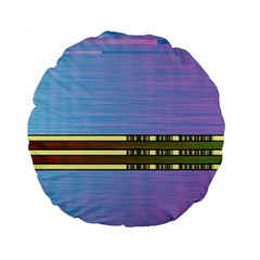 Glitched Vaporwave Hack The Planet Standard 15  Premium Round Cushions by WetdryvacsLair