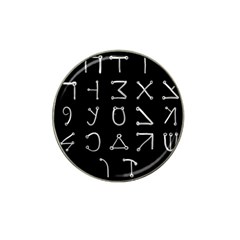 Heinrich Cornelius Agrippa Of Occult Philosophy 1651 Angelic Alphabet Or Celestial Writing Collected Inverted Hat Clip Ball Marker (4 Pack) by WetdryvacsLair