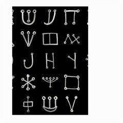 Heinrich Cornelius Agrippa Of Occult Philosophy 1651 Malachim Alphabet Collected Inverted Square Large Garden Flag (two Sides) by WetdryvacsLair