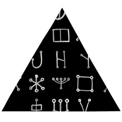 Heinrich Cornelius Agrippa Of Occult Philosophy 1651 Malachim Alphabet Collected Inverted Square Wooden Puzzle Triangle by WetdryvacsLair