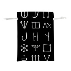Heinrich Cornelius Agrippa Of Occult Philosophy 1651 Malachim Alphabet Collected Inverted Square Lightweight Drawstring Pouch (m) by WetdryvacsLair
