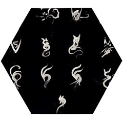 Katzen Cats Wooden Puzzle Hexagon by WetdryvacsLair
