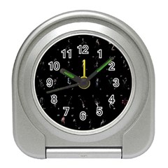 Brush And Ink Card Sequence Collected Travel Alarm Clock by WetdryvacsLair