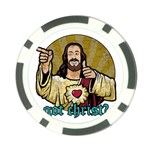 Buddy Christ Poker Chip Card Guard (10 pack) Front