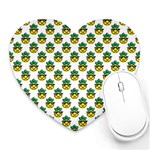 Holiday Pineapple Heart Mousepads Front