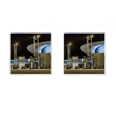 Montevideo Airport Night Scene, Uruguay Cufflinks (square) by dflcprintsclothing