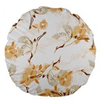 Birds and flowers  Large 18  Premium Flano Round Cushions Back