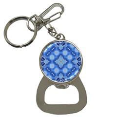 Ornate Blue Bottle Opener Key Chain by Dazzleway