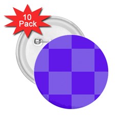 Purple Gingham Check Squares Pattern 2 25  Buttons (10 Pack)  by yoursparklingshop