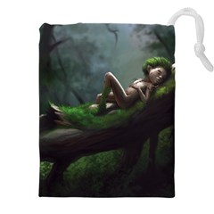 Wooden Child Resting On A Tree From Fonebook Drawstring Pouch (4xl) by 2853937