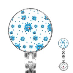 Illustrations Virus Corona Covid Infection Stainless Steel Nurses Watch by Dutashop
