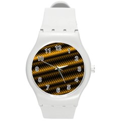 Ornament Stucco Round Plastic Sport Watch (m) by Dutashop
