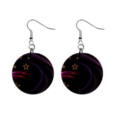 Background Abstract Star Mini Button Earrings by Dutashop