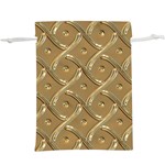 Gold Background Modern  Lightweight Drawstring Pouch (XL) Back