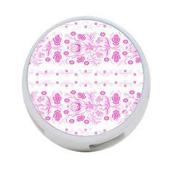 Pink Flowers 4-port Usb Hub (two Sides) by Eskimos