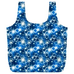 Star Hexagon Deep Blue Light Full Print Recycle Bag (xxl) by Dutashop