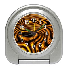 Wave Abstract Lines Travel Alarm Clock by Dutashop