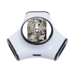 Samurai Oni Mask 3-port Usb Hub by Saga96