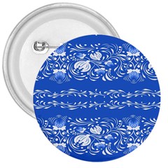 Blue Flowers 3  Buttons by Eskimos