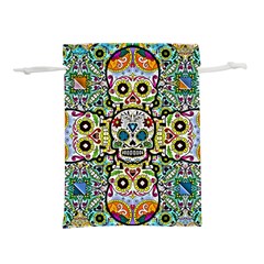 Sugar Skulls Pattern Lightweight Drawstring Pouch (s) by ExtraAwesomeSauce