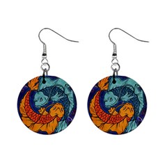 Koi Fish Mini Button Earrings by ExtraAwesomeSauce
