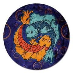 Koi Fish Magnet 5  (round) by ExtraAwesomeSauce