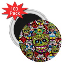 Sugar Skulls 2 25  Magnets (100 Pack)  by ExtraAwesomeSauce
