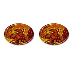 Phoenix Rising Cufflinks (oval) by ExtraAwesomeSauce