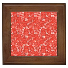 Christmas Snowflakes Framed Tile by ExtraAwesomeSauce