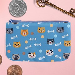 Cute Cat Pattern Large Coin Purse by ExtraAwesomeSauce