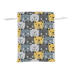 Cute Cat Pattern Lightweight Drawstring Pouch (m) by ExtraAwesomeSauce