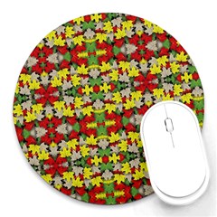 Leaves Pattern Round Mousepads by ExtraAwesomeSauce