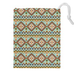 Native American Pattern Drawstring Pouch (4xl) by ExtraAwesomeSauce