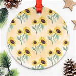 Sunflowers Pattern Ornament (Round) Front