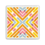 Line Pattern Cross Print Repeat Memory Card Reader (Square) Front