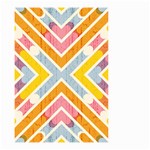 Line Pattern Cross Print Repeat Small Garden Flag (Two Sides) Back
