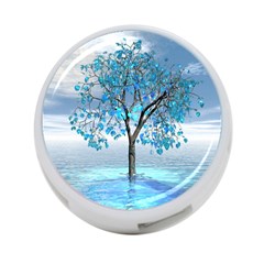 Crystal Blue Tree 4-port Usb Hub (two Sides) by icarusismartdesigns