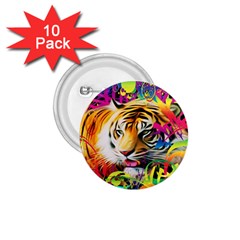 Tiger In The Jungle 1 75  Buttons (10 Pack) by icarusismartdesigns