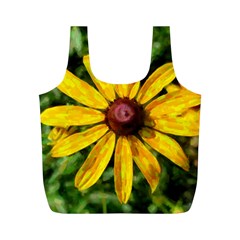Sunflower Painting Full Print Recycle Bag (m) by ExtraAwesomeSauce