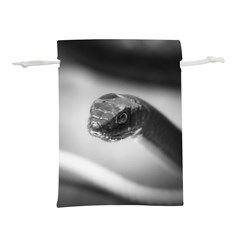 Black And White Snake Lightweight Drawstring Pouch (l) by ExtraAwesomeSauce