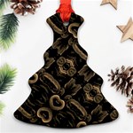 Modern Intricate Print Pattern Christmas Tree Ornament (Two Sides) Back